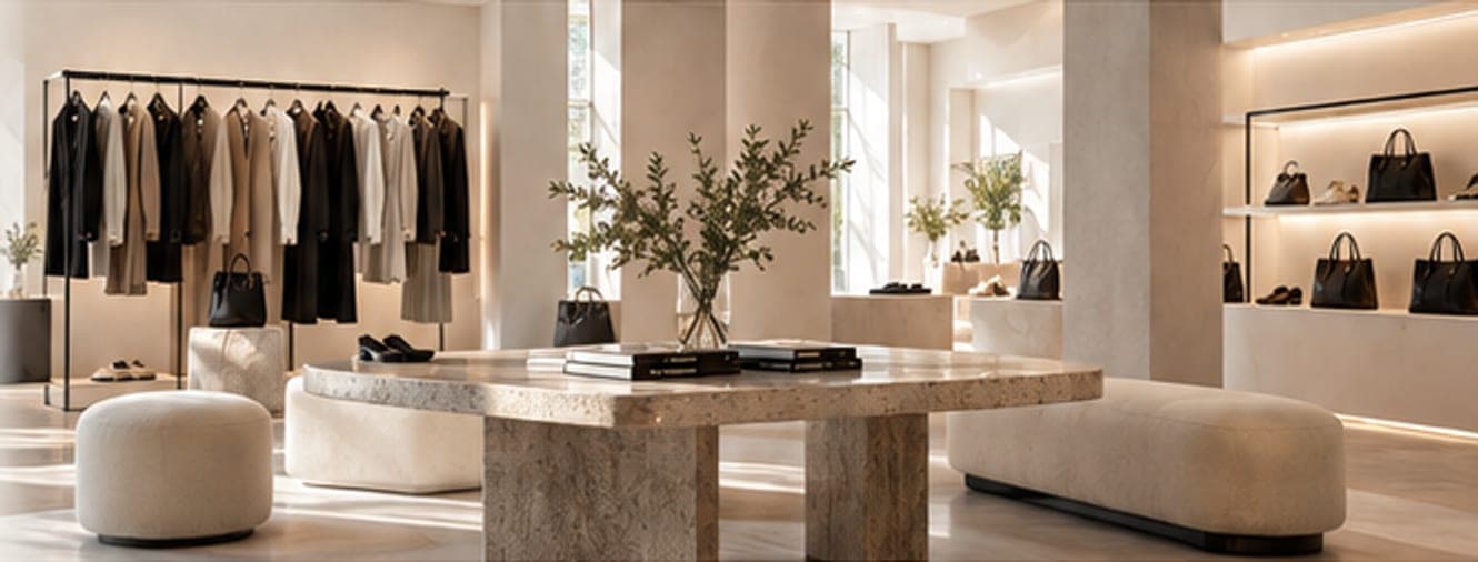 Showroom con area di accoglienza